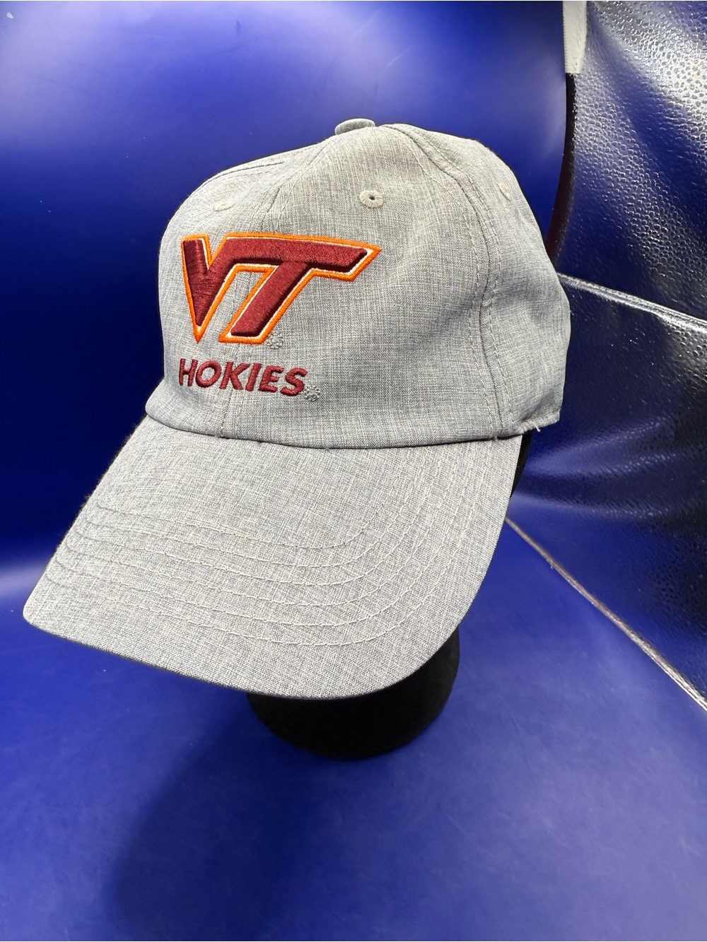 Virginia Tech Hokies Gray VT Hat - Adjustable Strapback - Captivating